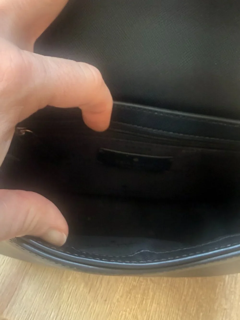 Black Kate Spade leather saddle bag